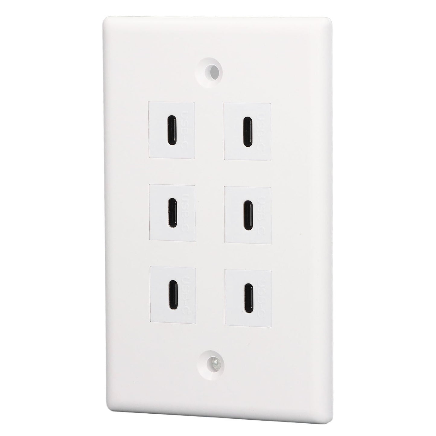 new 6 Port USB Type C Outlet Plug White USB Wall Plate With 6 Port USB C Socket koeek - KOEEK