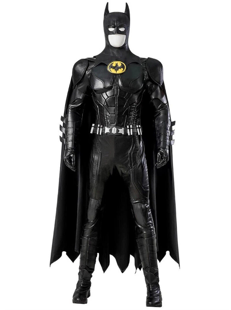 The Flash Movie Keaton Batman Cosplay Costume Outfits Jumpsuit Cloak Halloween 07FC0E-D4 - KOEEK