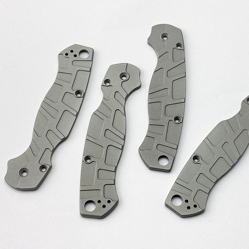 Aluminum Alloy Handle Scales Knife Grips Patch For Spyderco Paramilitary 2 C81 07FC0E-D4 - KOEEK