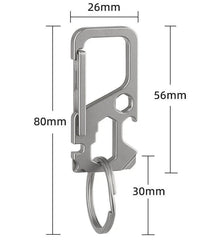 TC4 EDC Titanium Alloy Mechanic Keychain Carabiner Opener Portable Outdoor Multi 07FC0E-D4 - KOEEK