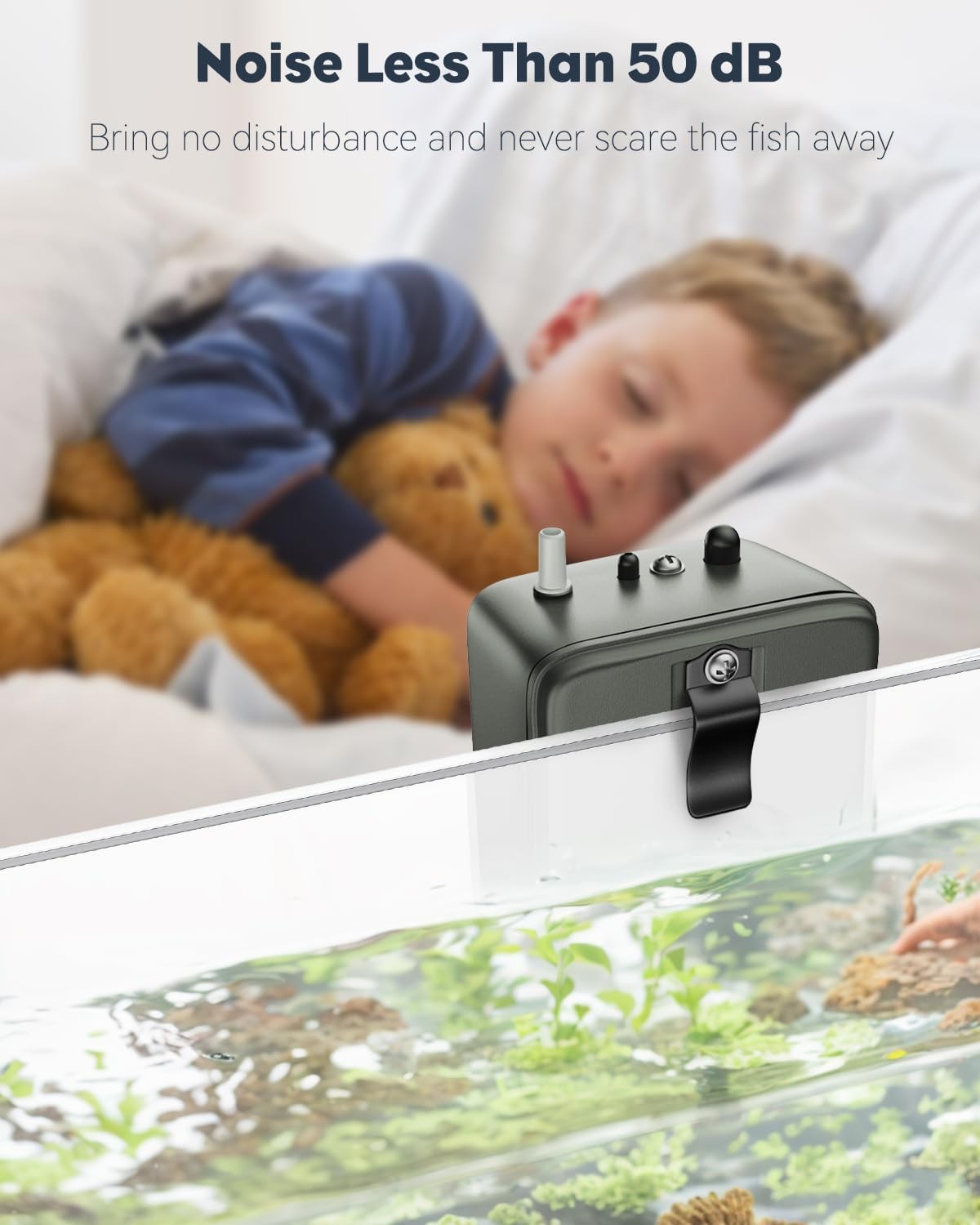 new Pawfly Aquarium Battery Operated Air Pump 40 GPH for Fish Tanks up to Black PAWFLY - KOEEK