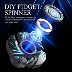 Fidget Spinners, Luminous Durable High Speed Bearing Metal, Removable Deformable 07FC0E-D4 - KOEEK