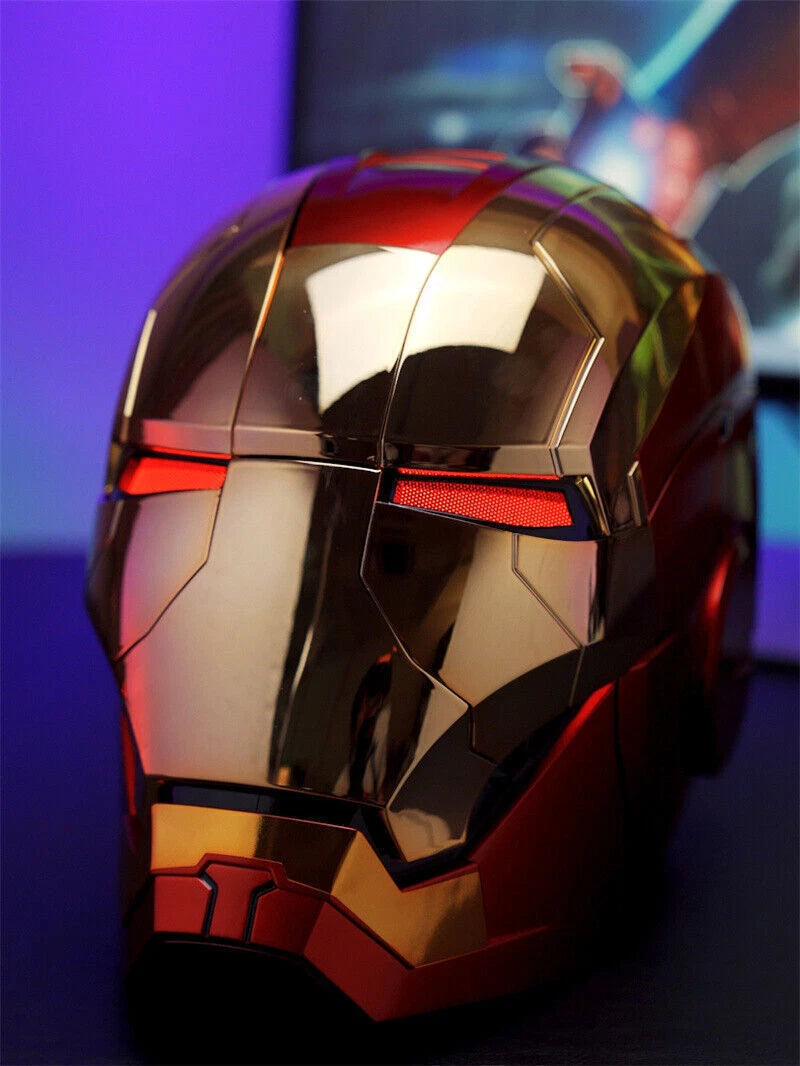 Gold Iron Man MK5 Helmet Wearable Voice-control Open&Close Gift Fast Shipping 07FC0E-D4 - KOEEK