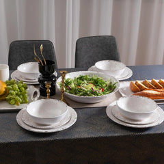 Farmhouse Melamine Dinnerware Sets,12 Pieces Dishes Dinnerware Set