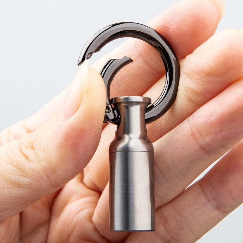 Mini Titanium Keychain Waterproof Pill Holder Container Case Organizer EDC Gift 07FC0E-D4 - KOEEK