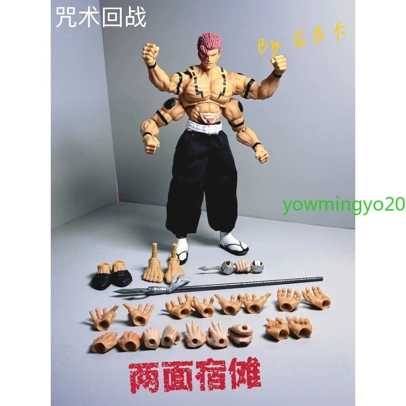 1/12 Jujutsu Kaisen Ryomen Sukuna PVC Action Figure Model Collection Toy Custom 07FC0E-D4 - KOEEK