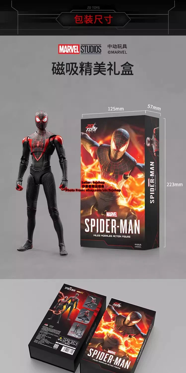 ZD Toys Spider-Man Miles Morales 1/10 Collectible 7in Action Figure IN STOCK ZD_TOY - KOEEK