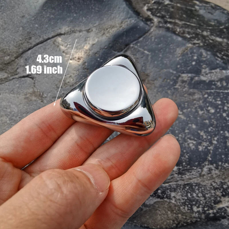 Novel Stainless Steel Fidget Spinner EDC Adult Fidget Toy ADHD Stress Relief Toy 07FC0E-D4 - KOEEK