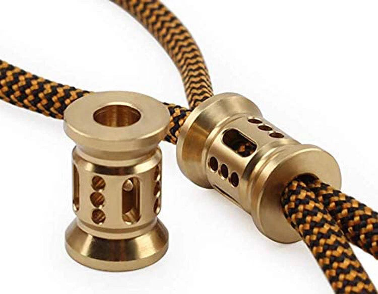 2pcs EDC Brass Knife Lanyard Bead Torch Flashlight Parachute Paracord Cord Tool 07FC0E-D4 - KOEEK