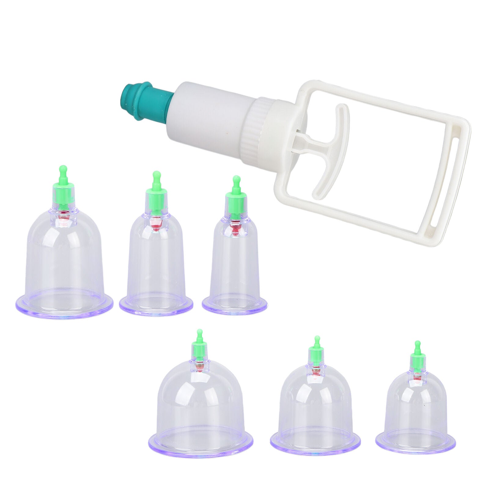 new 6pcs Chinese Cupping Cup Set Acupuncture Suction Massage Cupping Cans Kit HGF koeek - KOEEK