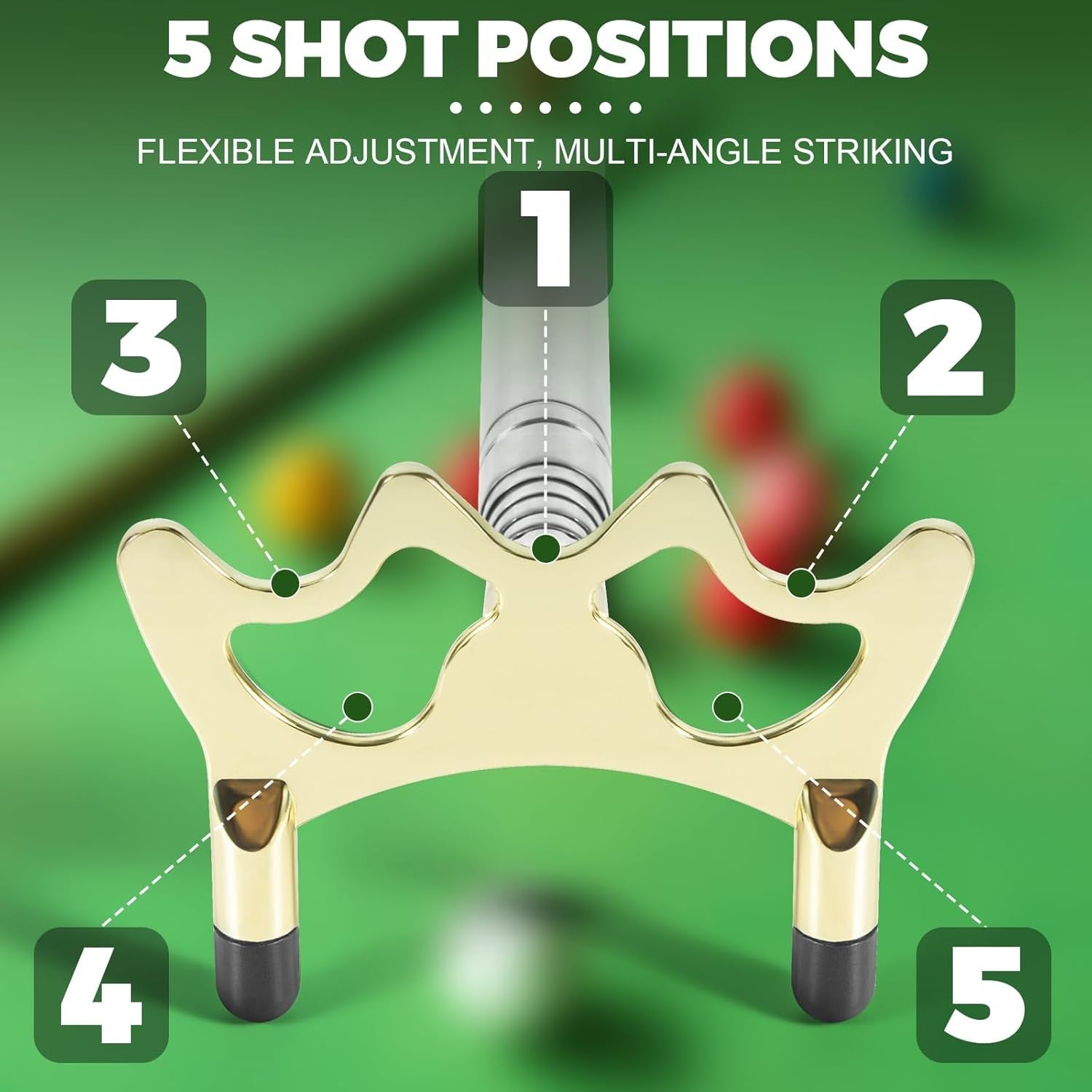 new Pool Bridge Stick, Professional Retractable Cue Low Head, Brass 07FC0E-D4 - KOEEK