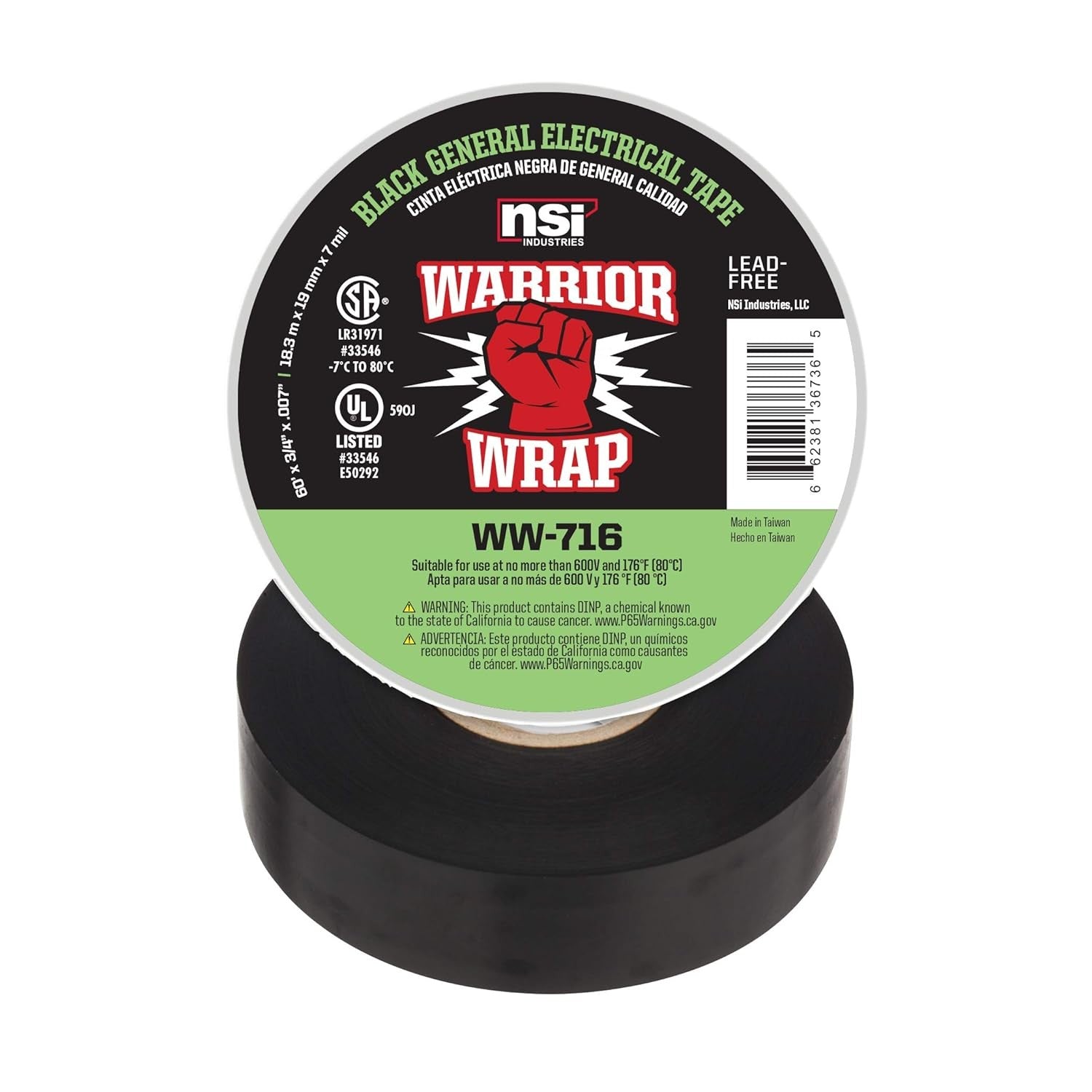new WarriorWrap General in. x 60 ft. 7 mil Vinyl Yellow,White,Violet 07FC0E-D4 - KOEEK