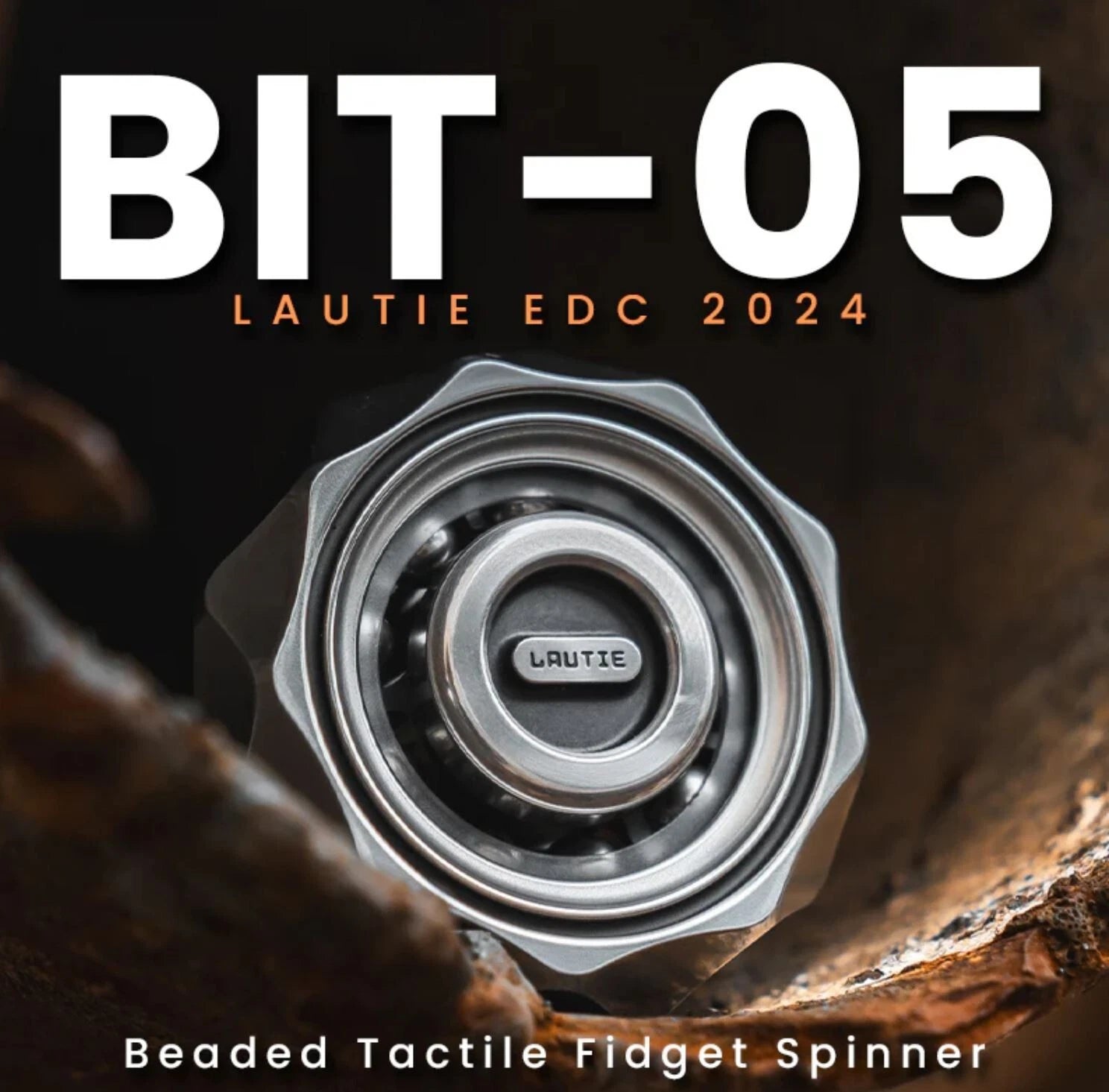Lautie Bit 05 Beaded Tactile Fidget Gyro Spinner EDC Fidget Toy for Collection 07FC0E-D4 - KOEEK