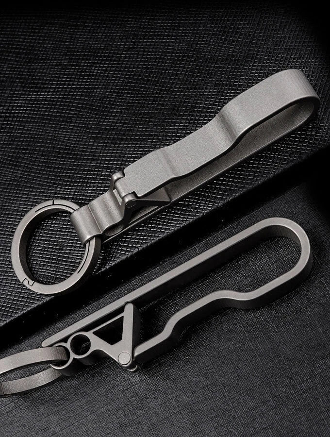 EDCTC4 Titanium Alloy Keychain Buckle Belt Waist Hanging Tool with 22mm Key Ring EDC - KOEEK