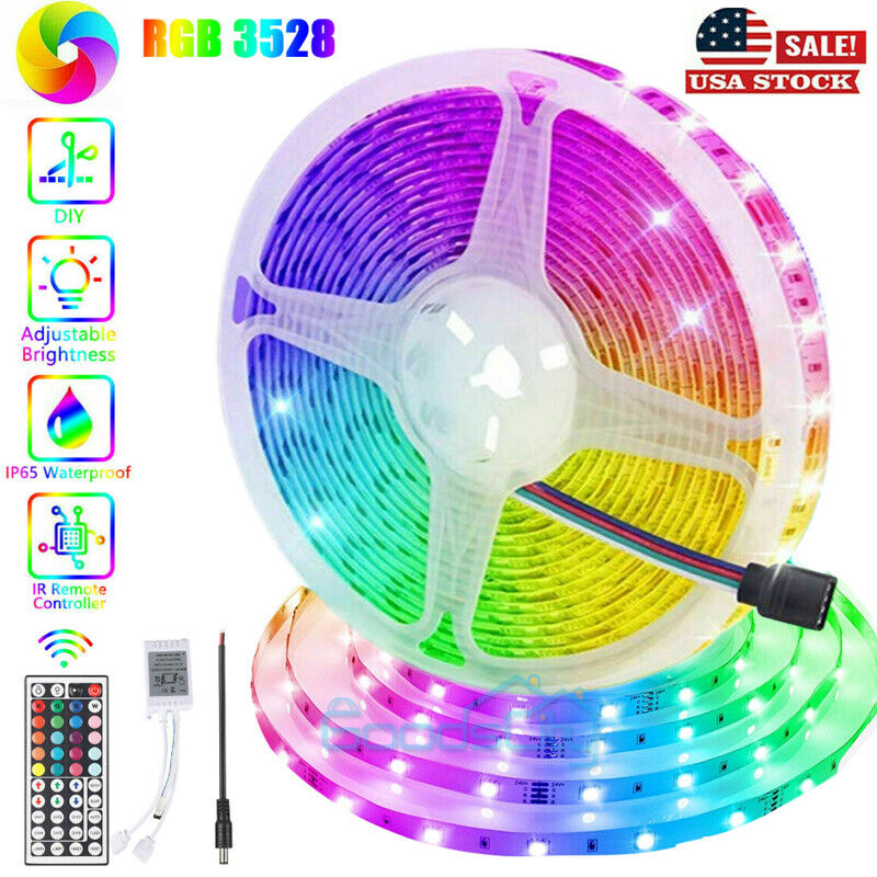 ny Tira De Luces 3528 LED 5M RGB 16 FT Tiras Luz Para Decoracion Habitacion Cuarto