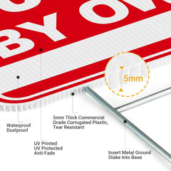 new For Sale by Owner Sign with Red-3Pack Stake 07FC0E-D4 - KOEEK