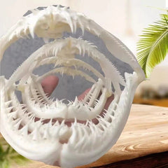 1PC Anglerfish Skull Specimen Skull Animal Fish Mouth Bone Collect Model 07FC0E-D4 - KOEEK