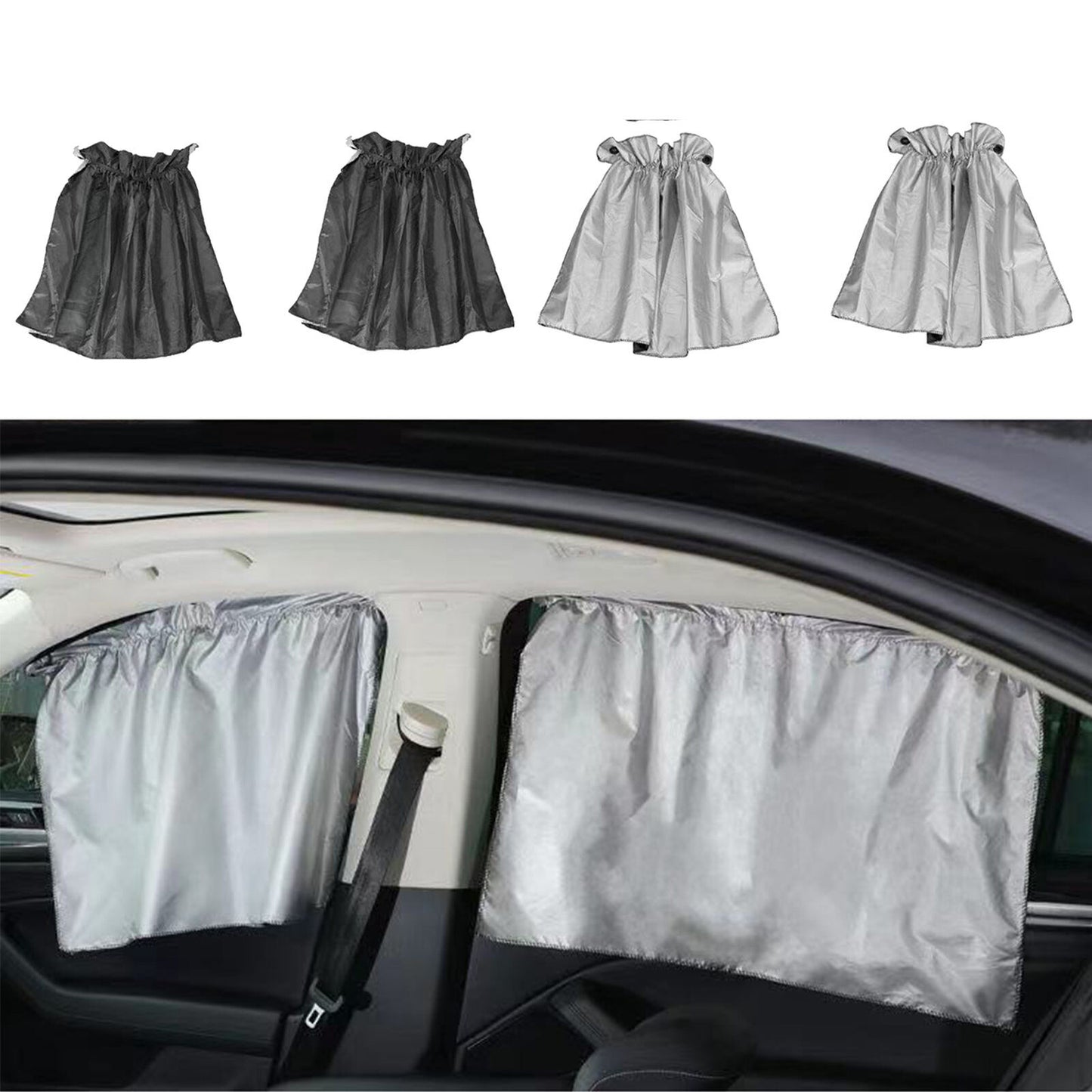 ny 4X Universal Car Side Window UV Protector Solskjerm dekker Gardin For Baby Kids