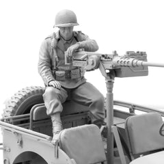 1/16 Resin Figure Model Kit WWII US Army Gunner Unassembled Unpainted 07FC0E-D4 - KOEEK