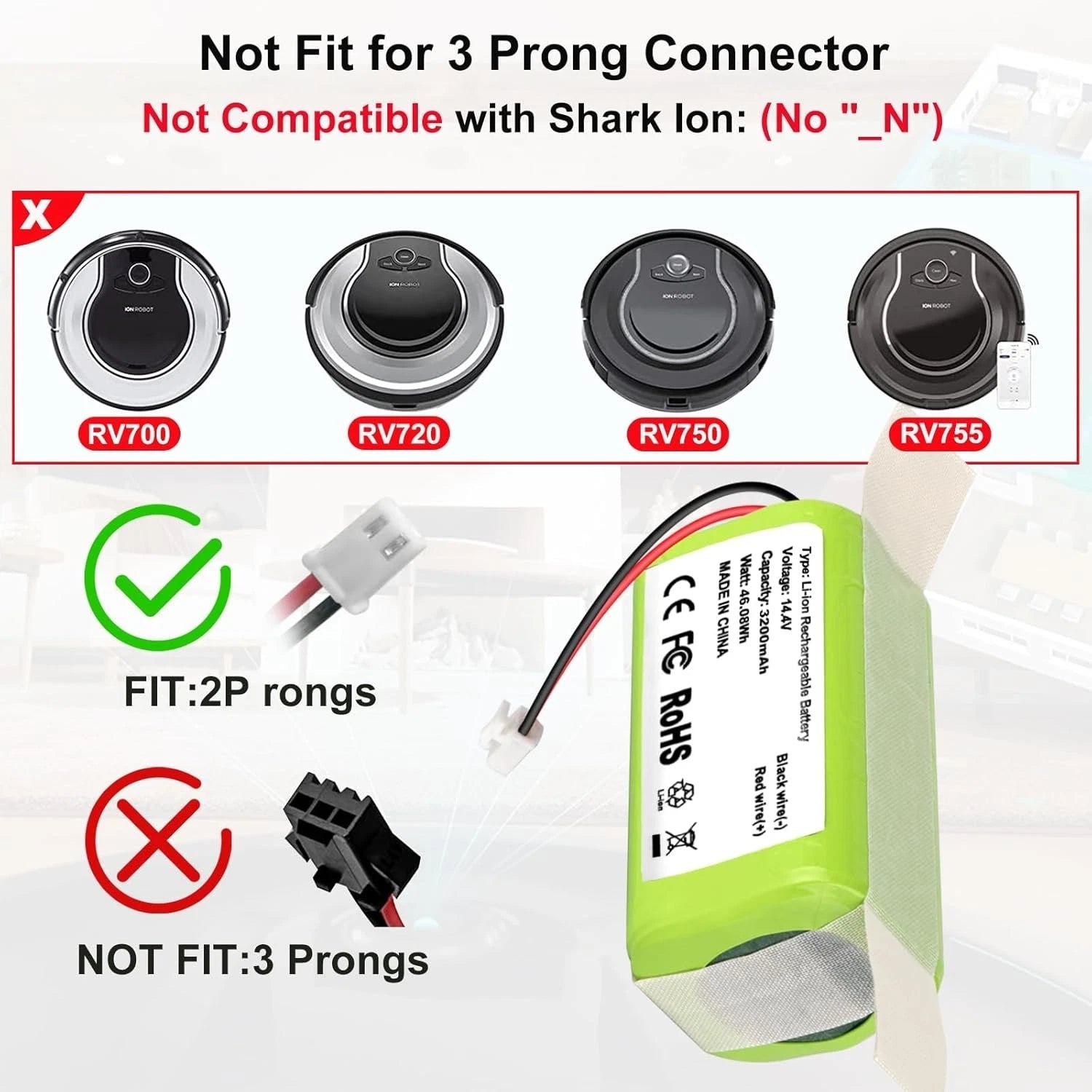 Model RVBAT850, suitable for two-prong plugs, not suitable for three-prong plugs 07FC0E-D4 - KOEEK