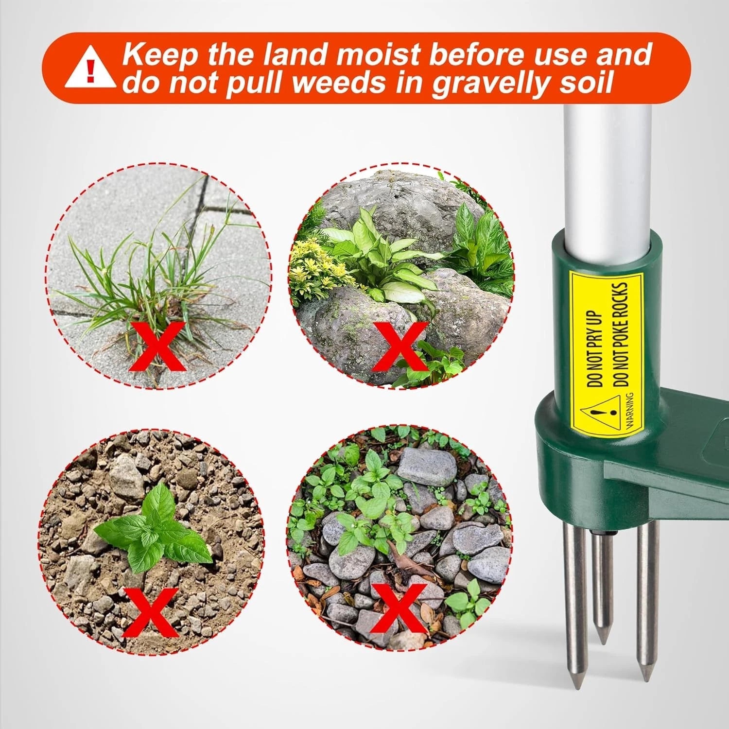 Walensee Weed Puller, Stand Up Weeder Hand Tool, Long Handle Garden Weeding Tool 07FC0E-D4 - KOEEK
