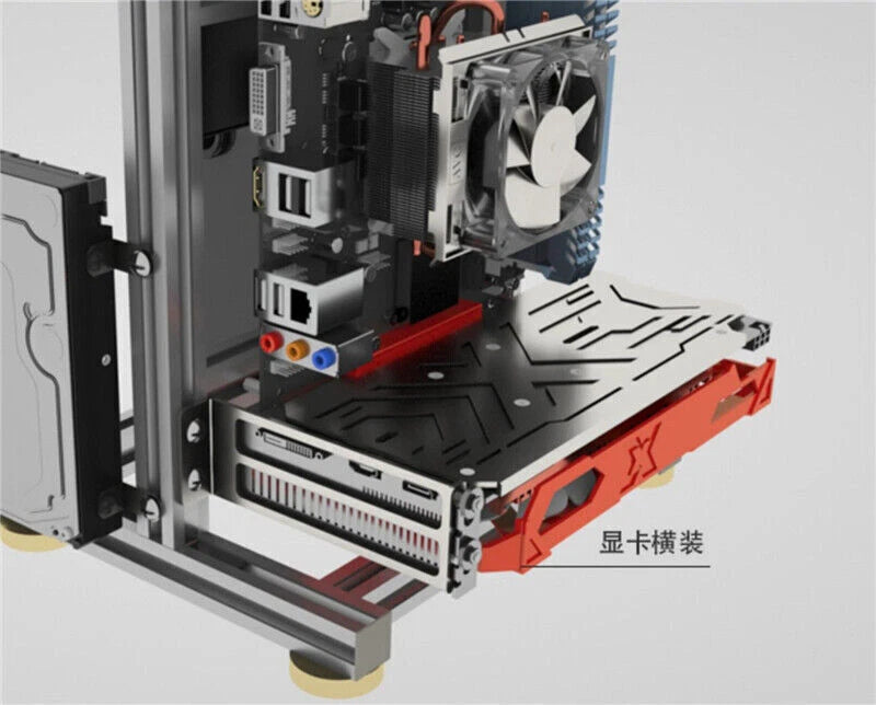 Open Frame ITX PC Case Steel Aluminum Computer Mini Cooling Case SFX Stock! 07FC0E-D4 - KOEEK