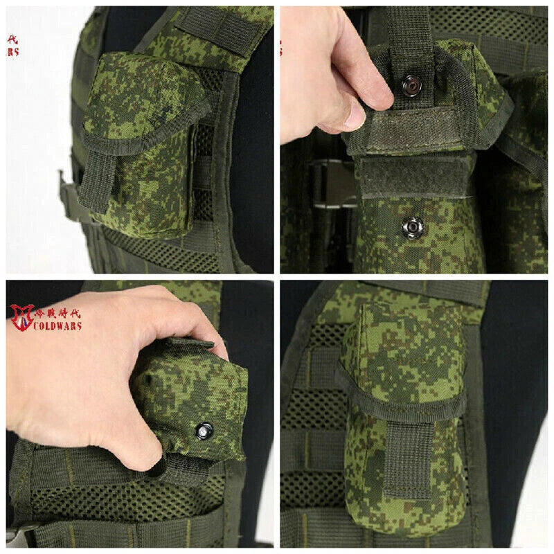 Russian Tactical Vest 6SH117 AK Combat  Replica Vest Equipment EMR Molle Bag 07FC0E-D4 - KOEEK