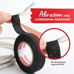 new XFasten Wire Harness Tape, 3/4-Inch x 50-Foot (5-Pack), High Temp Black XFASTEN - KOEEK