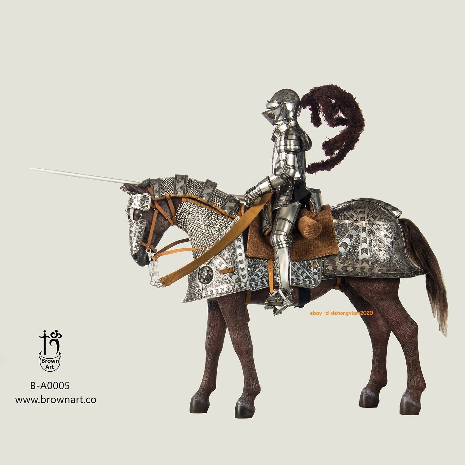 Brown Art Horse Armor Made for Duke of Saxony Collectible Prop  In Stock BROWN_ART - KOEEK