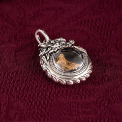 Vintage Brass Silver Plated Ksitigarbha Pendant Buddha Necklace Men Women 07FC0E-D4 - KOEEK