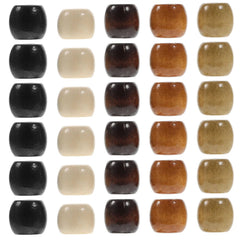 400Pcs Wooden Beads Bracelet Making Square Spacers Wreath Bulk Large Hole 07FC0E-D4 - KOEEK