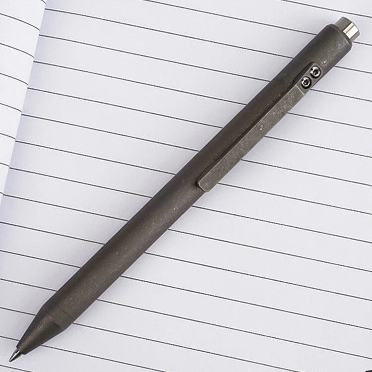 Titanium Alloy Ballpoint Tactical Pen Pocket Outdoors Travel Ball Pen EDC Tools 07FC0E-D4 - KOEEK
