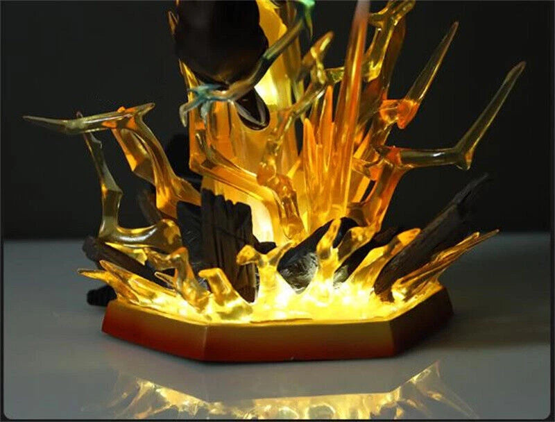 30cm Demon Slayer Agatsuma Zenitsu LED Light Action Figure Statue High Model Toy 07FC0E-D4 - KOEEK