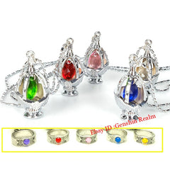 Anime Puella Magi Madoka Magica Soul Gem Necklace Ring Cosplay Prop Set 07FC0E-D4 - KOEEK