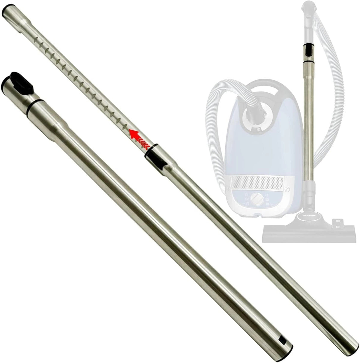1-3/8 inch stainless steel vacuum extension tube, extendable up to 41.7 inches. 07FC0E-D4 - KOEEK