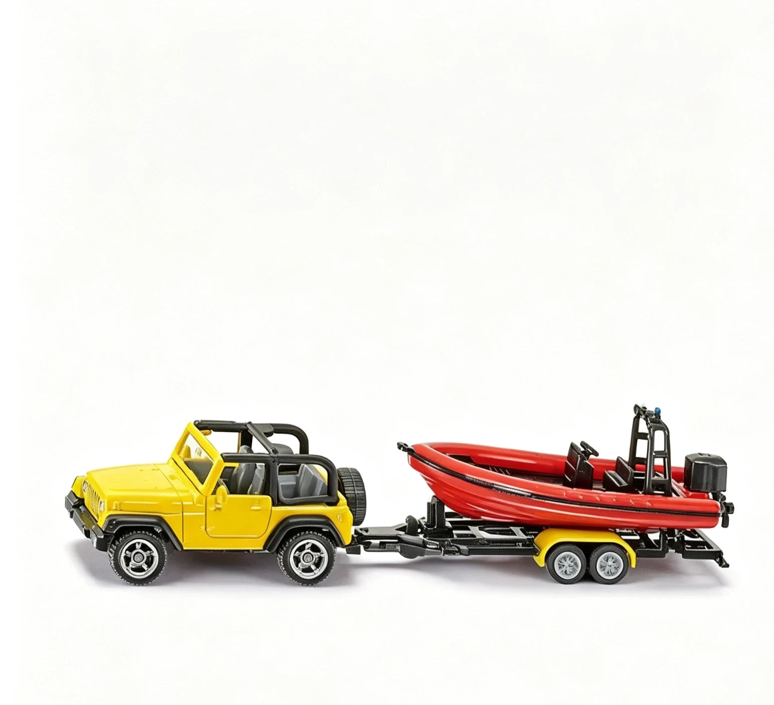 1/87 Removable Floating Boat Toy Siku Jeep Wrangler w Boat Trailer Diecast Model SIKU - KOEEK