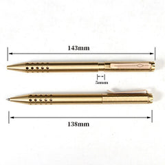 Brass Magnetic Force Telescoping Pocket Ballpoint Pen Office Signature Pen EDC 07FC0E-D4 - KOEEK