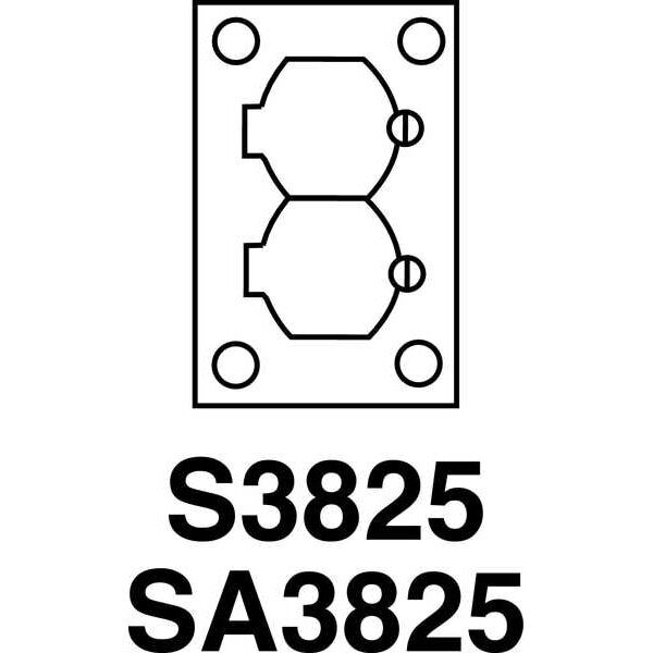 ny Hubbell Wiring Device-Kellems S3825 elektrisk boksdeksel, 1 gjeng, rektangulær,