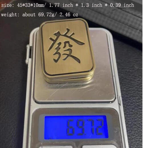 Small Zinc Alloy Mahjong Style Push Slider Metal Hand Fidget Depression EDC Toys 07FC0E-D4 - KOEEK