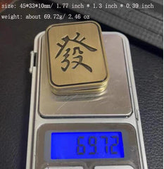 Small Zinc Alloy Mahjong Style Push Slider Metal Hand Fidget Depression EDC Toys 07FC0E-D4 - KOEEK