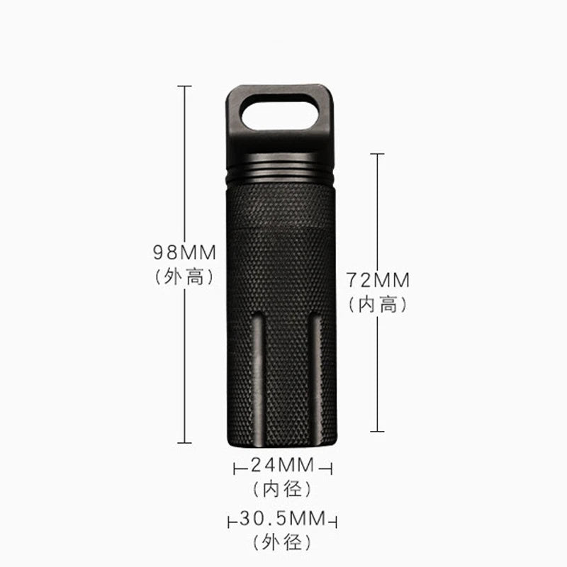 EDC Aluminium Alloy Waterproof Tank Large Capacity Sealed Outdoor Storage Box 07FC0E-D4 - KOEEK