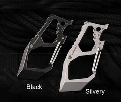 EDC High Stainless Steel Multifunction Keychain Key Carabiner Opener Wrench Tool 07FC0E-D4 - KOEEK