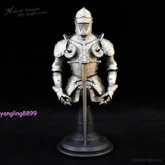 19cm European Medieval Knight Armor Resin Model Desk Decor Resin Figure Toy Gift 07FC0E-D4 - KOEEK