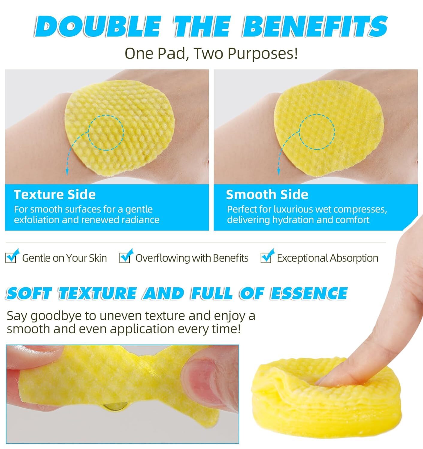 new 60PCS Turmeric Kojic Acid Pads,Turmeric Cleansing Pads, Face... 07FC0E-D4 - KOEEK