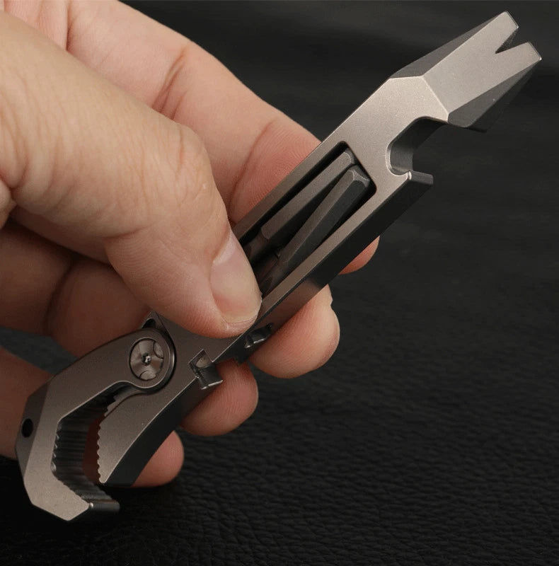 TC4 Titanium Crowbar Pry Bar Wrench Spanner Bottle Opener Clip Quality EDC Tool 07FC0E-D4 - KOEEK