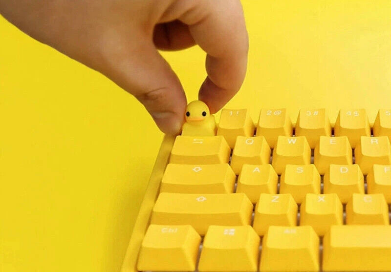 Yellow Cute Duck Mechanical Keyboard Press Crow USB Interface Handmade Keyboard 07FC0E-D4 - KOEEK