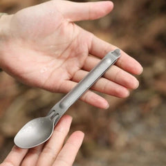 EDC 1 Set Creative Titanium Tableware  Portable Spoon + Fork  Home Kitchen Tool 07FC0E-D4 - KOEEK