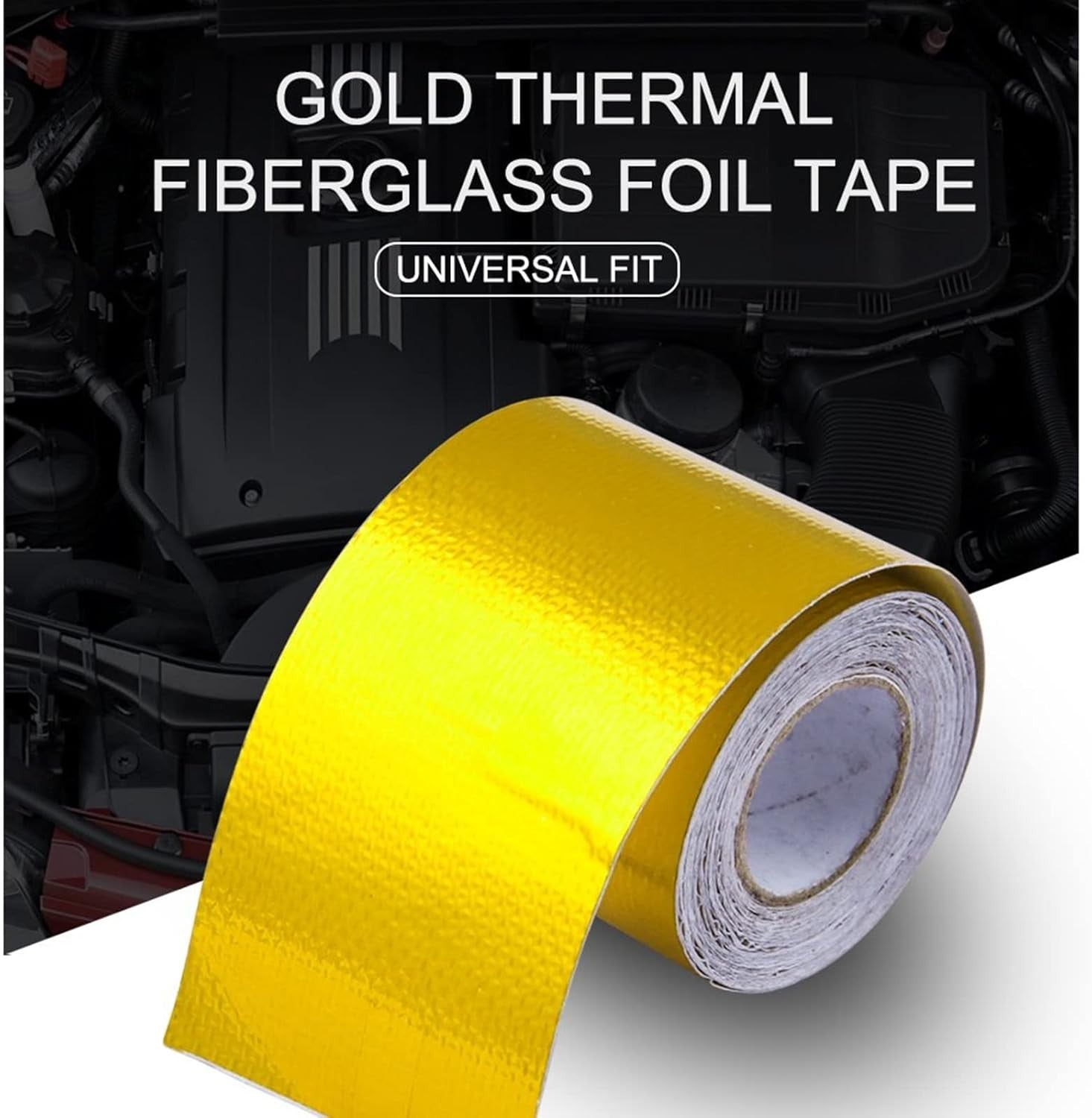 new Sporacingrts 2" x32.8'(10M) Gold Adhesive Backed Heat Barrier... SPORACINGRTS - KOEEK