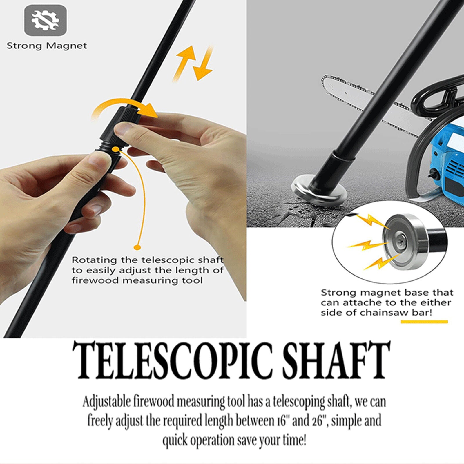 new Adjustable Firewood Measuring Tool Simplify Your Firewood Cutting Process Steel koeek - KOEEK