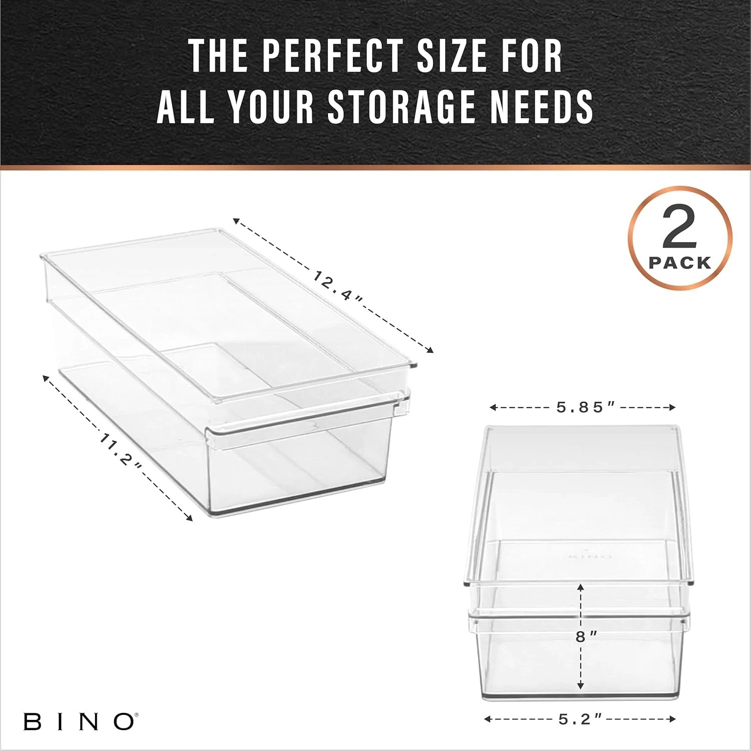 Plastic Storage Box, Medium - Shallow | THE HANDLER COLLECTION 07FC0E-D4 - KOEEK